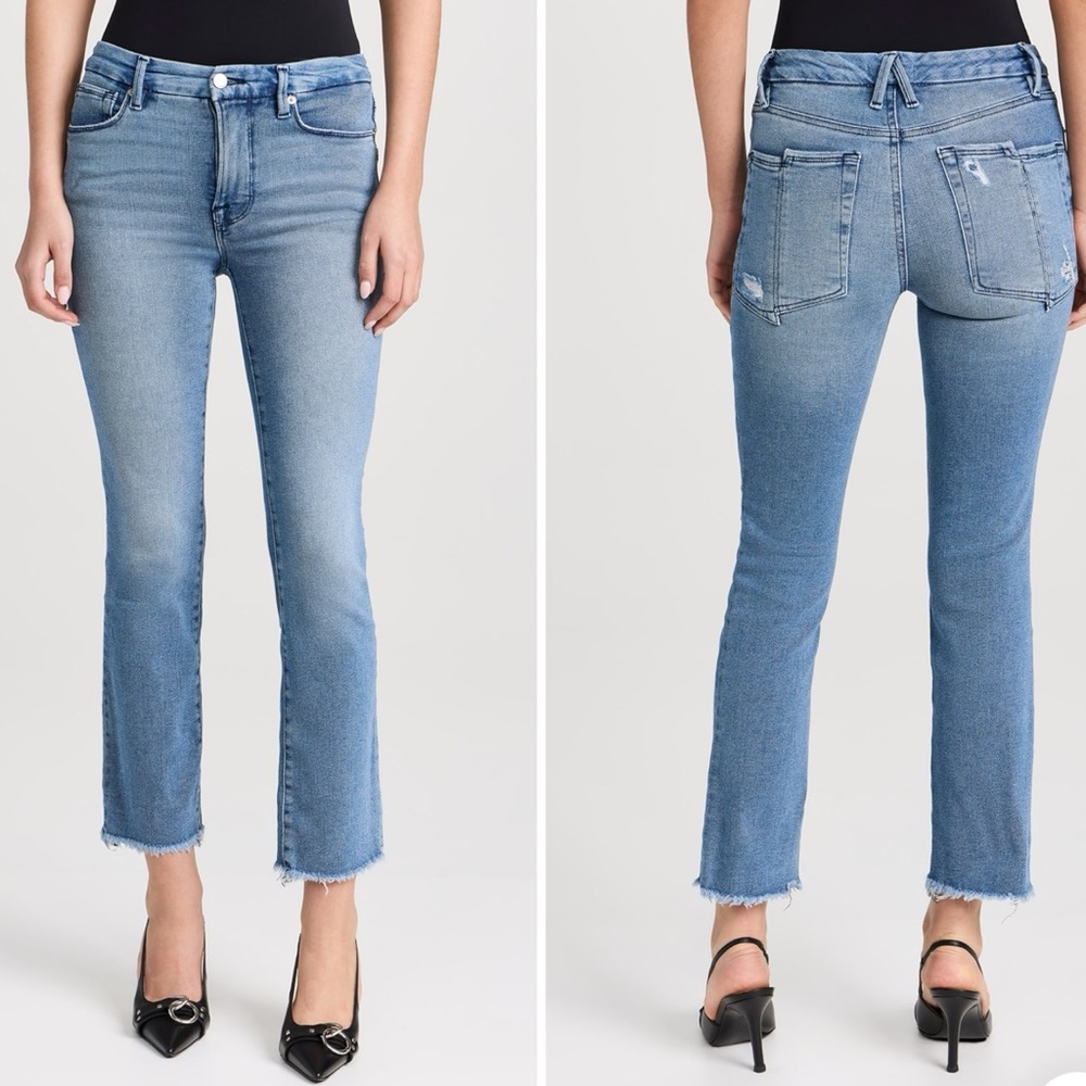 Good American straight split pocket jeans 4